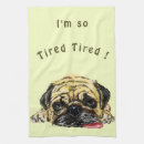 Search for funny dog tea towels Pug