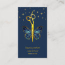 Search for blue butterfly business cards Hair stylist