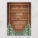 Search for wood sweet 16 invitations Sixteen