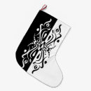 Search for simple and elegant christmas stockings Black and white