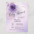 Search for violet baby shower invitations White