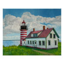 Search for maine lighthouse posters West quoddy head lighthouse