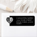 Search for filigree return address labels Black