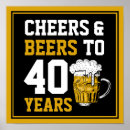 Search for 40 birthday posters Cheers and beers
