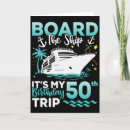 Search for family 50th birthday cards Cruise lover design