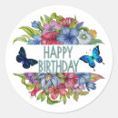 Search for happy birthday floral stickers Vintage