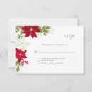 Search for christmas wedding rsvp cards Poinsettias