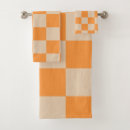 Search for orange bath towels Chequered