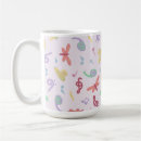 Search for music pattern mugs Illustration