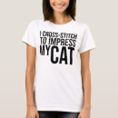 Search for cross stitch tshirts Cat lover