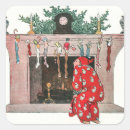 Search for old fashioned santa claus stickers Merry christmas