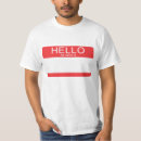 Search for hello my name is tshirts Red