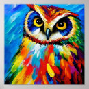 Search for unique owl posters Colourful