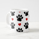 Search for black paw mugs Pattern of paws