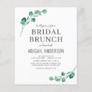 Search for eucalyptus bridal brunch invitations Green and white