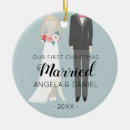 Search for bride and groom christmas tree decorations Names