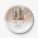 Search for woodland animal baby shower plates For her