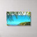 Search for tropical beach canvas prints Palm tree