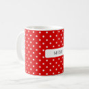 Search for red polka dot mugs Red and white