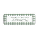 Search for gingham return address labels Elegant