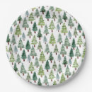Search for pine trees paper plates Watercolor