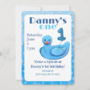 Search for rubber duck birthday invitations Blue