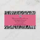 Search for pink zebra business cards Diamond