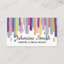 Search for paint drip business cards Pastel