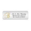 Search for initial b return address labels Monogrammed