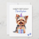 Search for yorkie birthday cards Dog