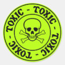 Search for skull and crossbones warning stickers Toxic