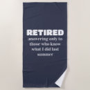 Search for retired beach towels Retiring