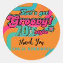 Search for disco birthday stickers Seventies
