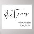 Search for sweet 16 welcome signs Minimalist