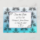 Search for blue damask postcards Black