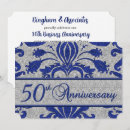 Search for blue damask invitations Business