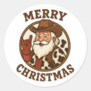 Search for retro western stickers Merry christmas