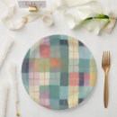 Search for pink plaid plates Rustic