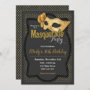 Search for masquerade ball invitations Gold