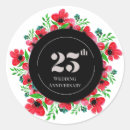 Search for silver and black wedding stickers Anniversary