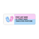 Search for boy girl twins return address labels Pink