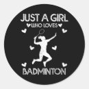 Search for badminton lover stickers Shuttlecock