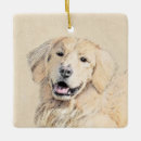 Search for golden retriever christmas tree decorations Portrait
