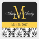 Search for yellow monogram stickers Bride