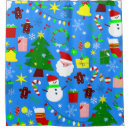 Search for christmas tree shower curtains Santa claus