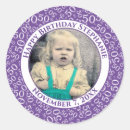 Search for purple 50th birthday stickers 50 years old
