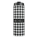 Search for houndstooth travel mugs Black and white
