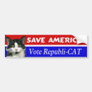 Search for white cat bumper stickers Political