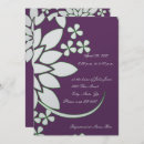 Search for purple and silver engagement party invitations White