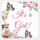 Search for baby shower flowers stickers Butterflies